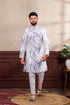 Voilet Art Silk Mens Kurta With Payjama - Front View | Samyak Fashion