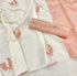 White Banarasi Soft Silk Party Wear Saree With Blouse - Detail View | Samyak Fashion
