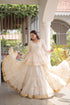 White Cora Cotton Lahenga Choli - Front View | Samyak Fashion