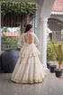 White Cora Cotton Lahenga Choli - Back View | Samyak Fashion