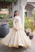 White Cora Cotton Lahenga Choli - Close-up View | Samyak Fashion