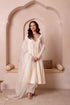 White Cotton Salwar Suit - Front View | Samyak Fashion