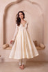 White Cotton Salwar Suit - Side View | Samyak Fashion