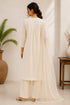 White Cotton Salwar Suit - Side View | Samyak Fashion