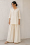 White Cotton Top Bottom - Front View | Samyak Fashion