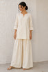 White Cotton Top Bottom - Front View | Samyak Fashion