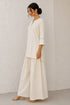 White Cotton Top Bottom - Back View | Samyak Fashion