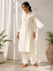 White Cotton Top Bottom - Front View | Samyak Fashion