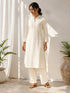 White Cotton Top Bottom - Front View | Samyak Fashion