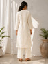 White Cotton Top Bottom - Detail View | Samyak Fashion