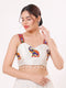 White Heavy Magic Cotton Blouse - Front View | Samyak Fashion