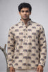 White Linen Mens Short Kurta - Front View | Samyak Fashion