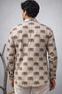 White Linen Mens Short Kurta - Back View | Samyak Fashion