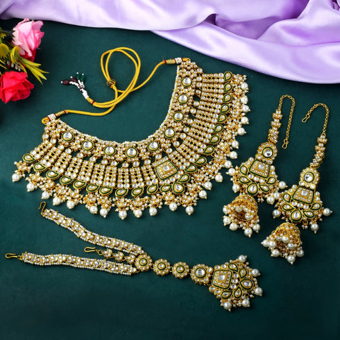White Necklace - Back View | Samyak Fashion