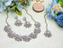 White Necklace - Side View | Samyak Fashion