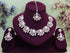 White Necklace - Back View | Samyak Fashion