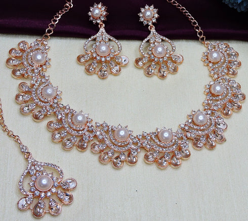 White Necklace - Detail View | Samyak Fashion
