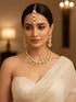 White Necklace Set - Front View | Samyak Fashion