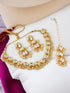 White Necklace Set - Back View | Samyak Fashion