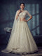 White Net Lehenga Choli - Front View | Samyak Fashion