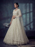 White Net Lehenga Choli - Detail View | Samyak Fashion