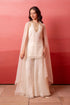 White Organza Salwar Suit - Front View | Samyak Fashion