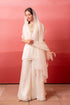 White Organza Salwar Suit - Detail View | Samyak Fashion