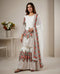 White Pure Fendy Silk Elegant Salwar Suit - Front View | Samyak Fashion