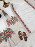 White Pure Fendy Silk Elegant Salwar Suit - Detail View | Samyak Fashion