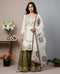 White Pure Gmy Silk Elegant Salwar Suit - Front View | Samyak Fashion