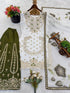 White Pure Gmy Silk Elegant Salwar Suit - Side View | Samyak Fashion
