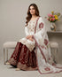 White Pure Gmy Silk Elegant Salwar Suit - Back View | Samyak Fashion