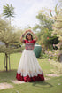 White Roman Silk Lehenga Choli - Front View | Samyak Fashion