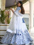 White Satin Lehenga Choli - Close-up View | Samyak Fashion