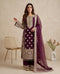 Wine Faux Georgette Elegant Salwar Suit - Front View | Samyak Fashion
