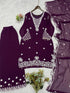 Wine Georgette Salwar Suit - Close-up View | Samyak Fashion