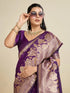 Wine Soft Kanjivaram Silk Traditional Function Wear Soft Kanjivaram Silk Saree Collection With Blouse - Detail View | Samyak Fashion