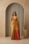 Yellow Art Silk Saree With Blouse - Front View | Samyak Fashion