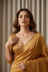 Yellow Art Silk Saree With Blouse - Close-up View | Samyak Fashion