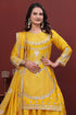 Yellow Chinon Salwar Suit - Close-up View | Samyak Fashion