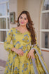 Yellow Cotton Silk Salwar Suit - Side View | Samyak Fashion