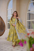 Yellow Cotton Silk Salwar Suit - Detail View | Samyak Fashion