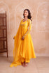 Yellow Georgette Salwar Suit - Back View | Samyak Fashion