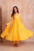 Yellow Georgette Salwar Suit - Side View | Samyak Fashion