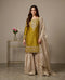 Yellow Heavy Gmy Silk Elegant Salwar Suit - Front View | Samyak Fashion