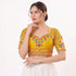 Yellow Heavy Italian Silk Blouse - Back View | Samyak Fashion