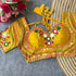 Yellow Heavy Italian Silk Blouse - Side View | Samyak Fashion
