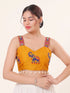 Yellow Heavy Magic Cotton Blouse - Back View | Samyak Fashion