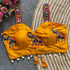Yellow Heavy Magic Cotton Blouse - Detail View | Samyak Fashion