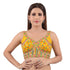 Yellow Heavy Pure Soft Italian Silk With Tricot Fuising Blouse - Front View | Samyak Fashion